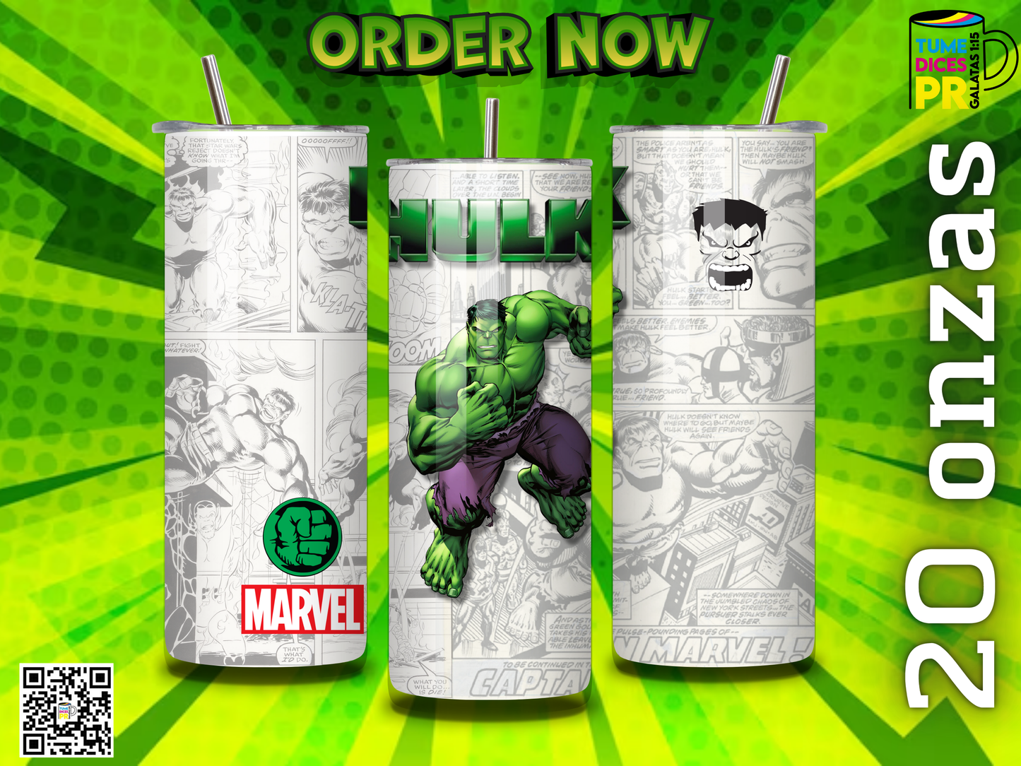 HULK Skinny Tumbler