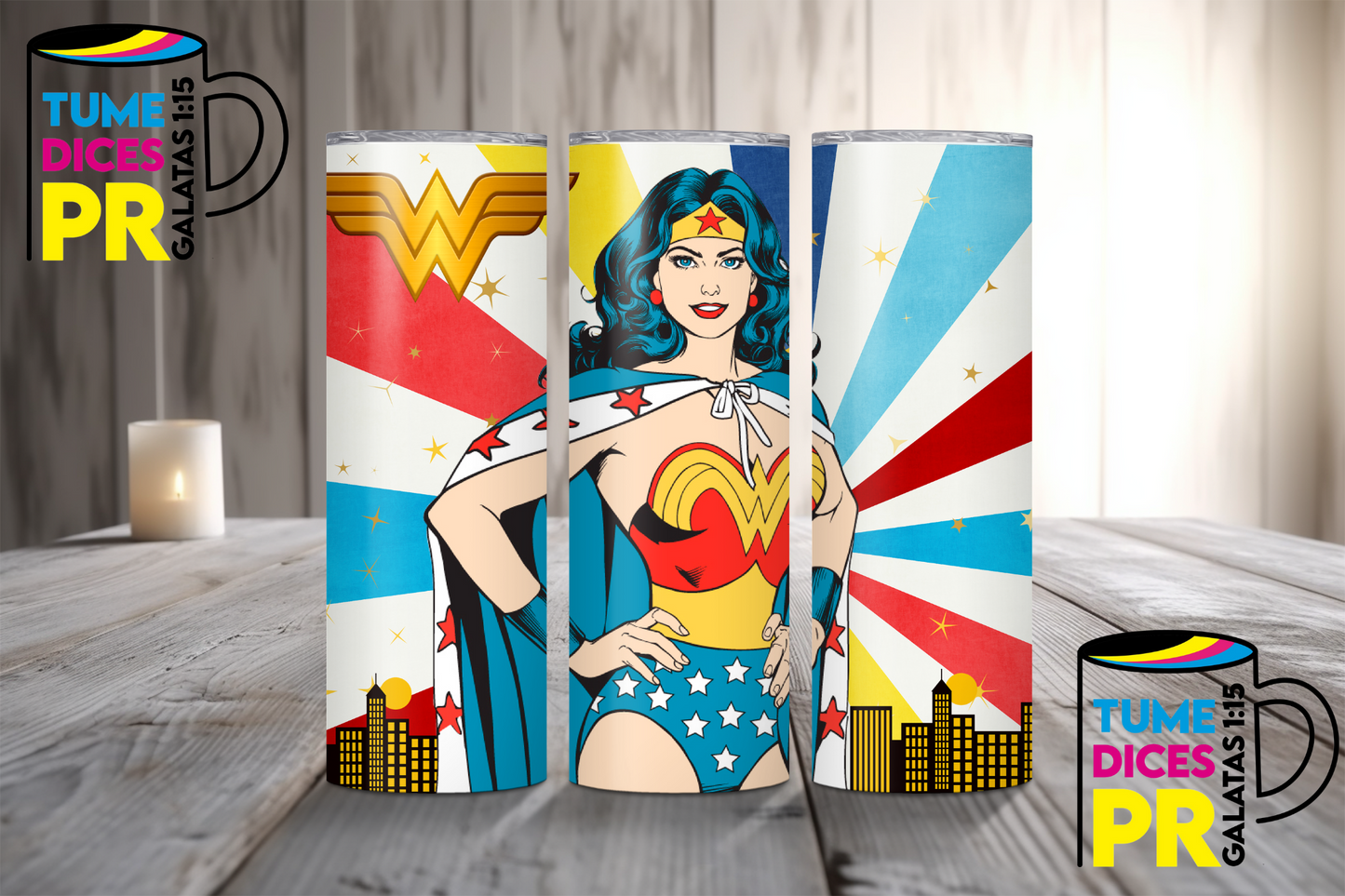Wonder Woman Skinny Tumbler