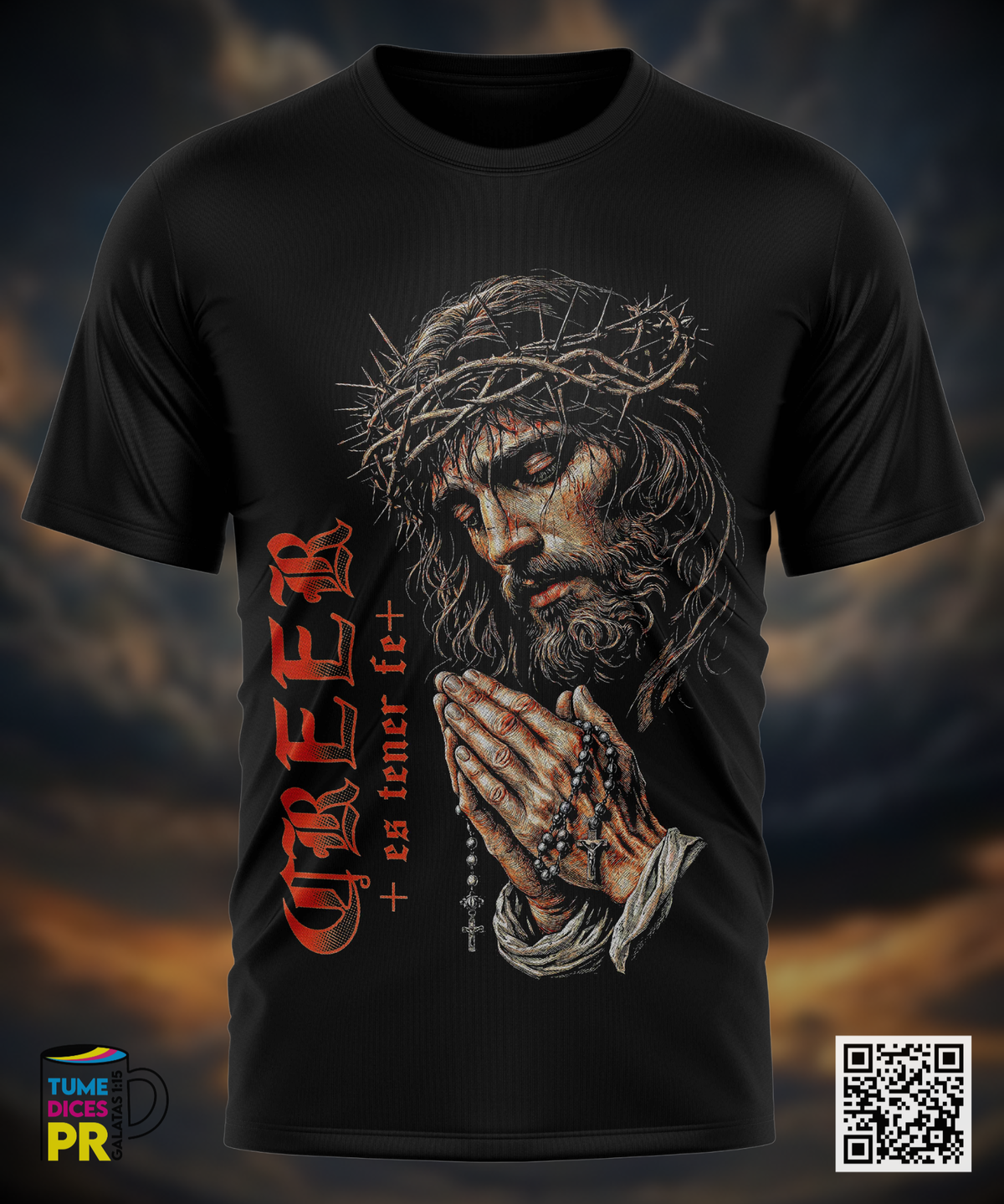 Camiseta JESUS | Algodón y poliéster | Tallas S–XL