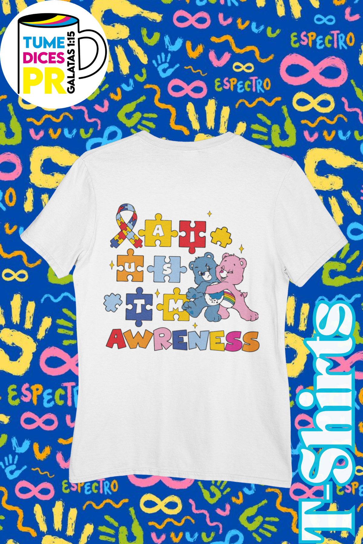 Camisetas de Concienciación sobre el Autismo |Colección 1| Diseños 1-50