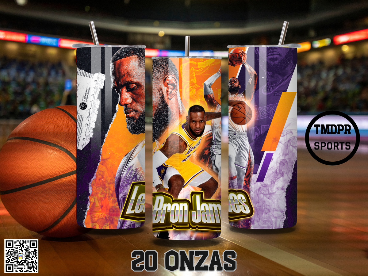 Tumbler de Baloncesto 1 Skinny 20 oz | Personalizable | Mantiene frío y calor