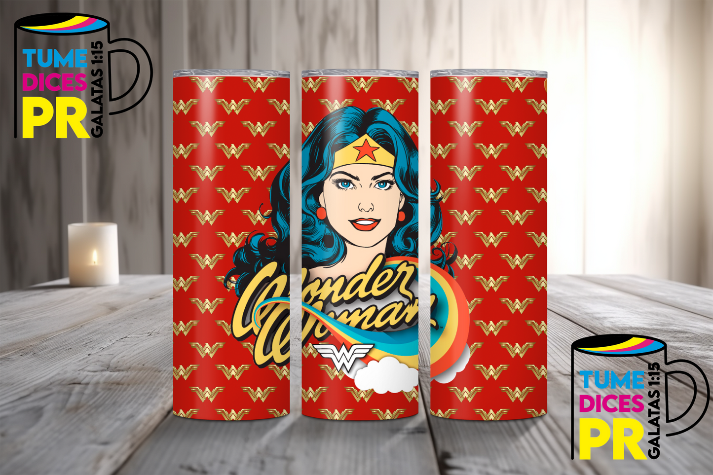 Wonder Woman Skinny Tumbler