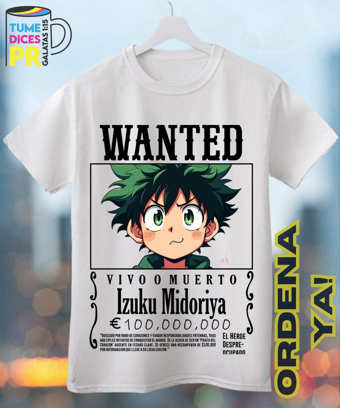 Camiseta WANTED ANIME