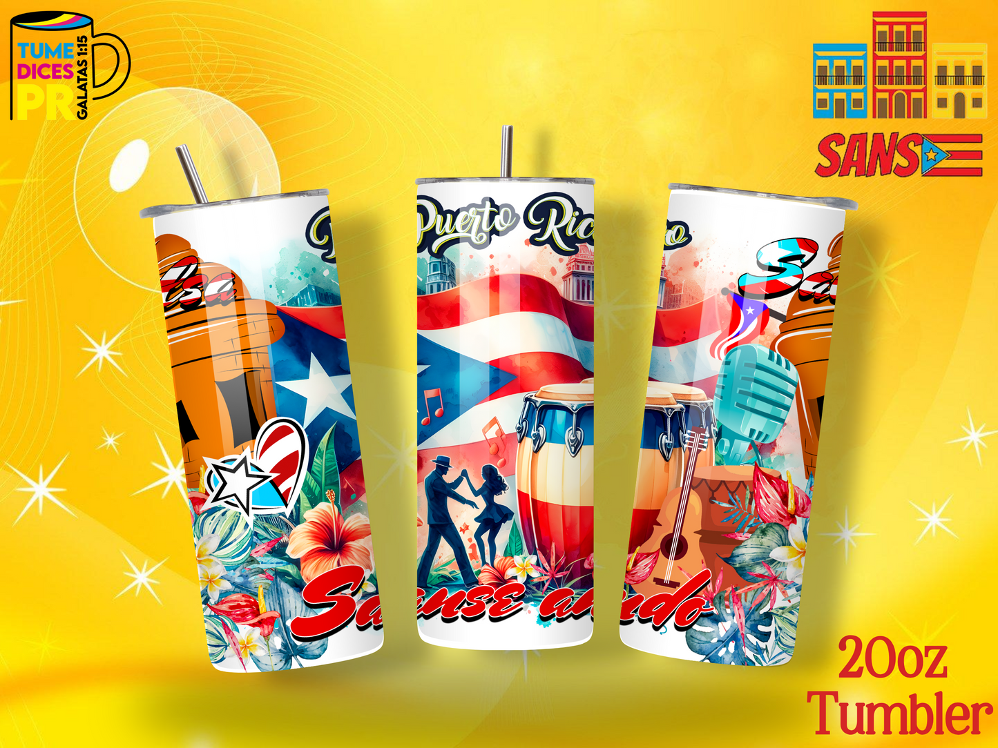 FIESTAS DE LA CALLE SAN SEBASTIAN Skinny Tumbler