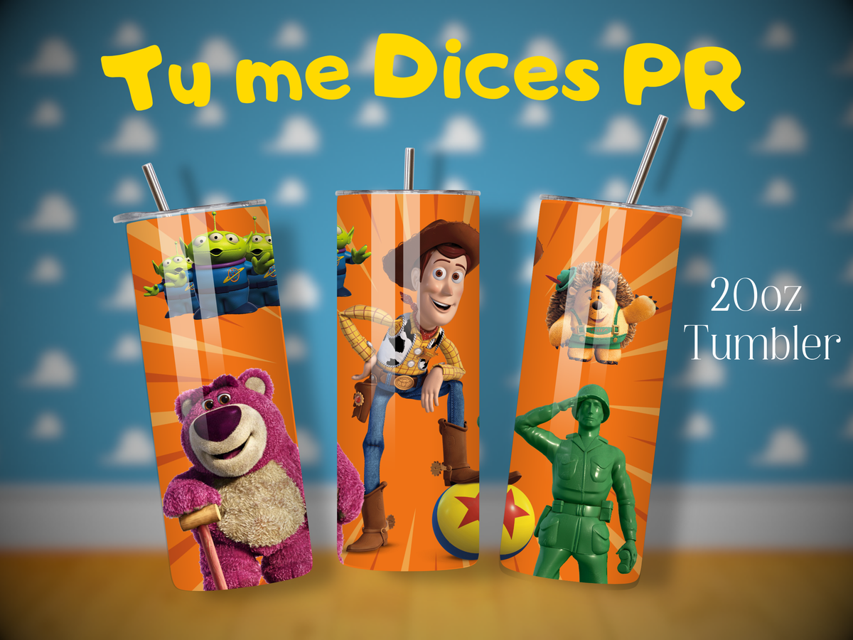 Tumbler Toy Story Skinny 20 oz | Personalizable | Mantiene frío y calor