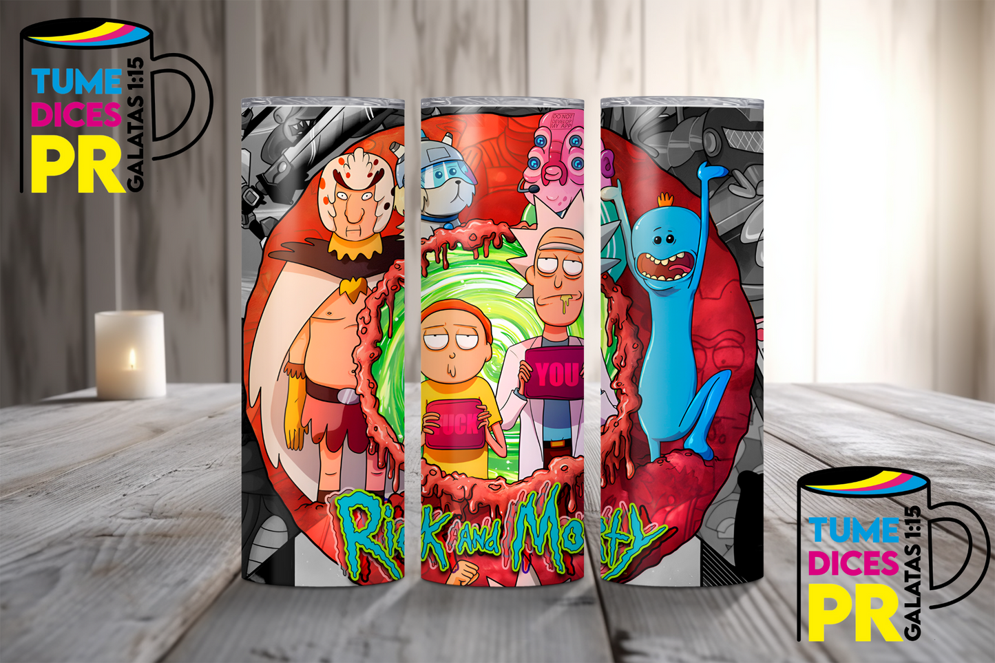 RICK AND MORTY Skinny Tumbler