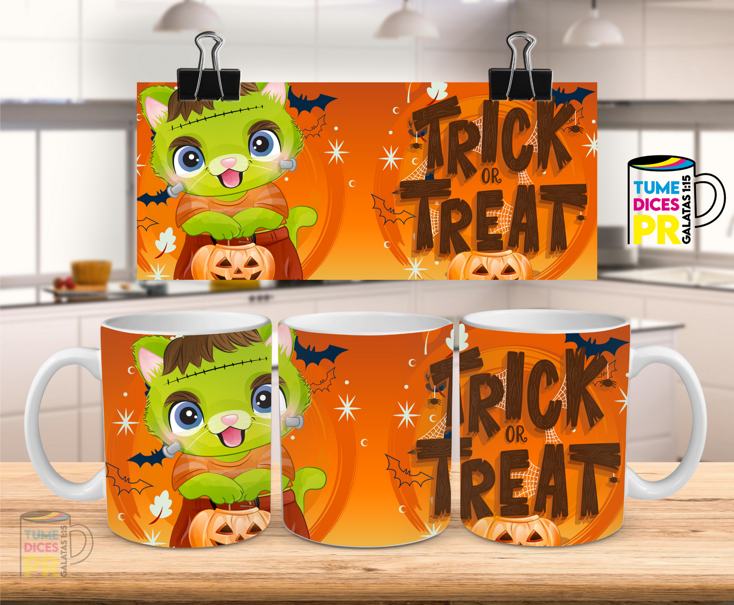 Taza Halloween Animalitos