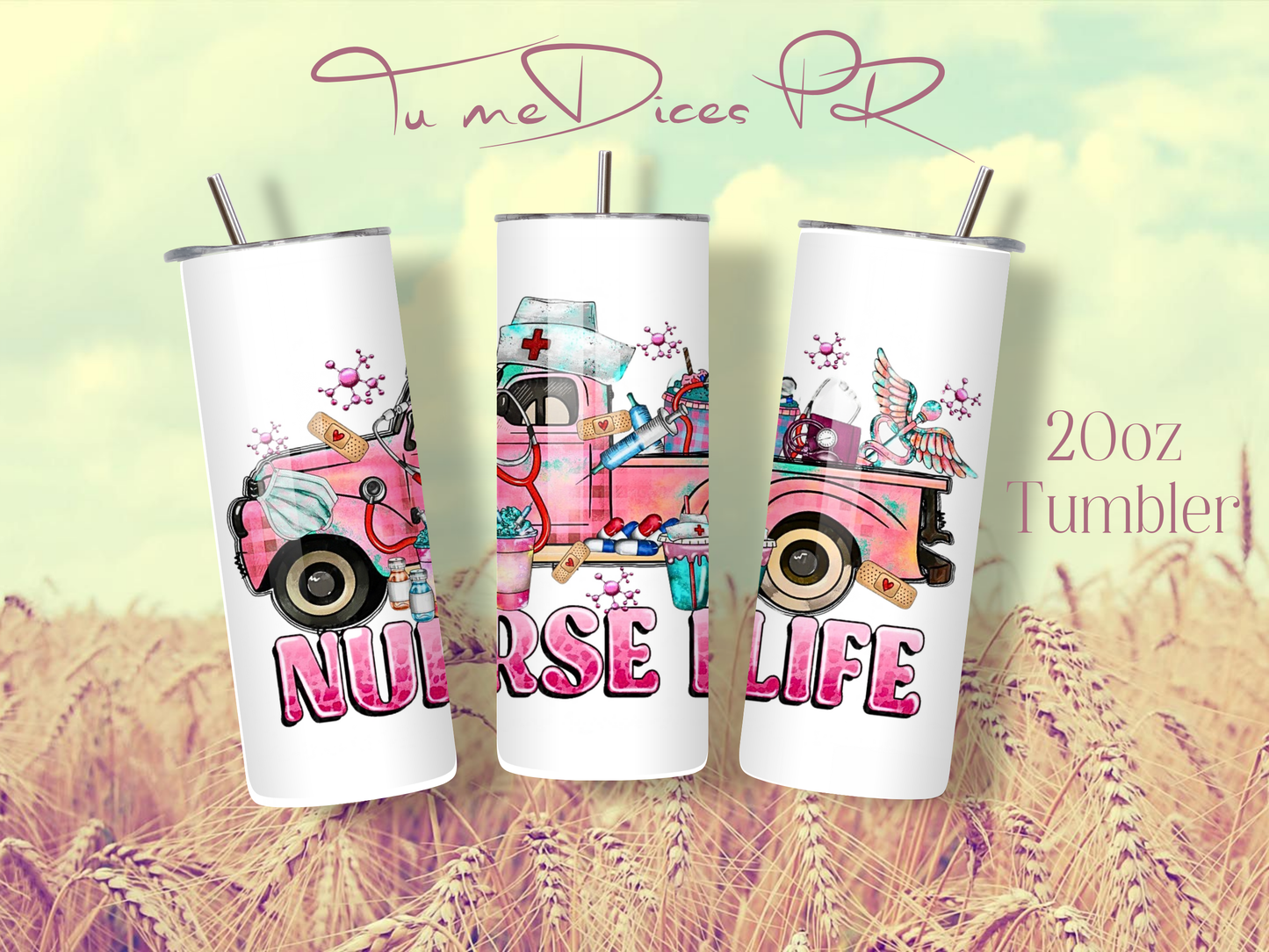 ENFERMER@S Skinny Tumbler