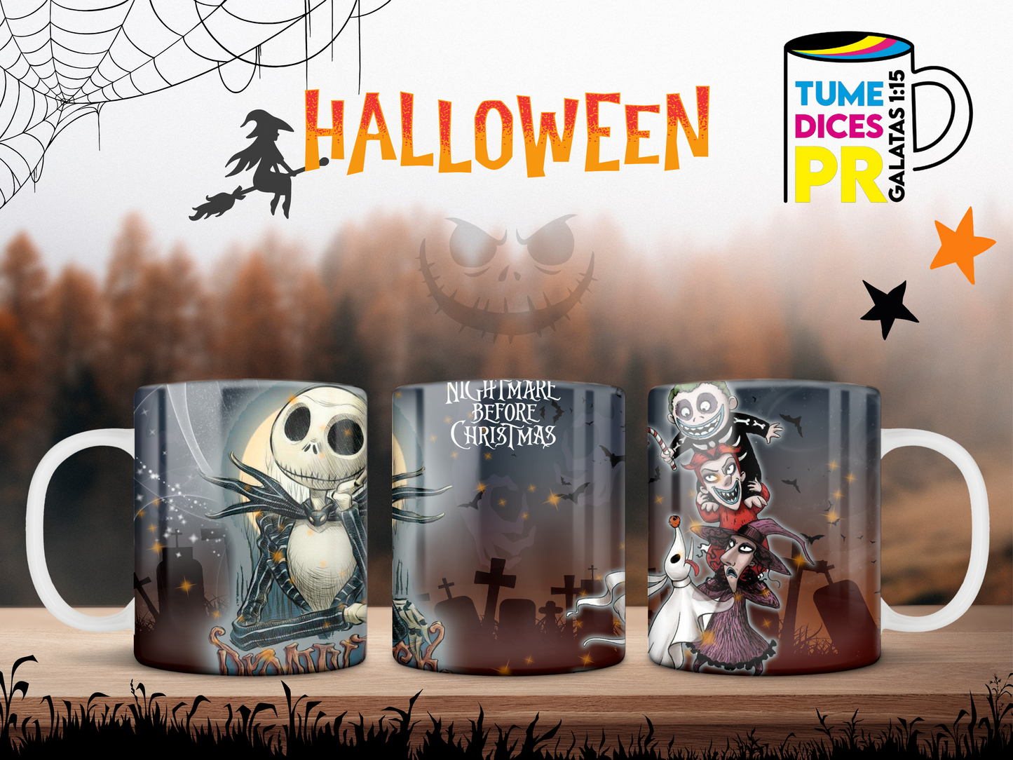 Taza Halloween Nightmare Before Christmas