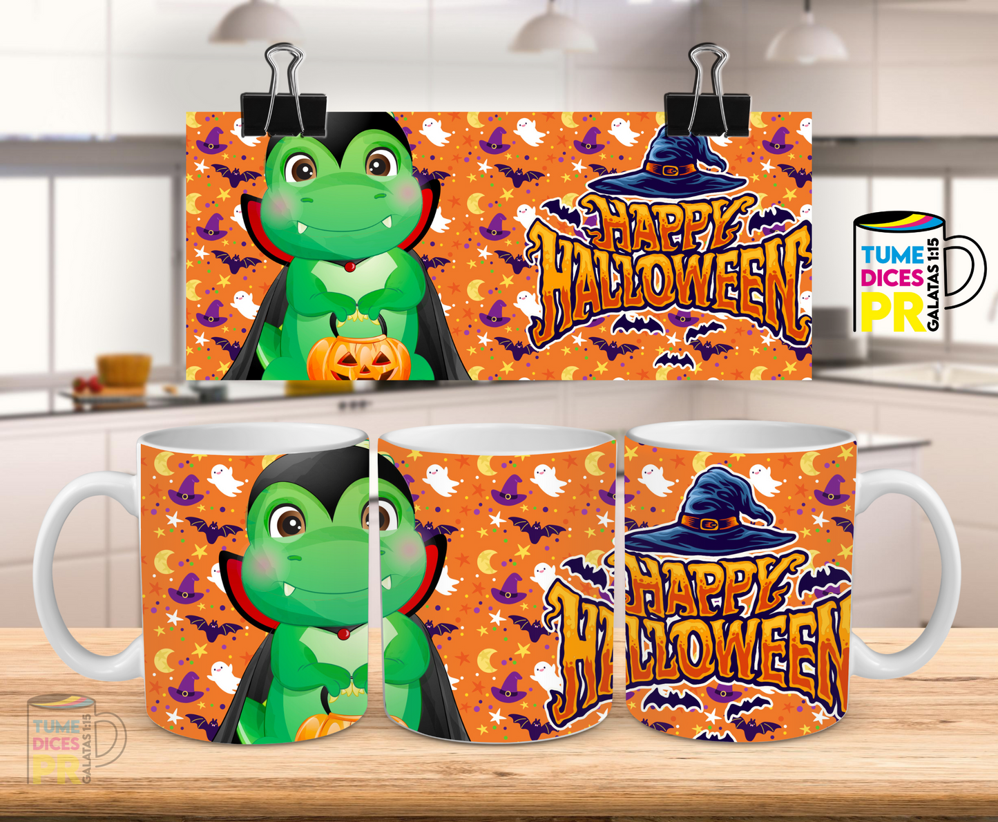 Taza Halloween Animalitos