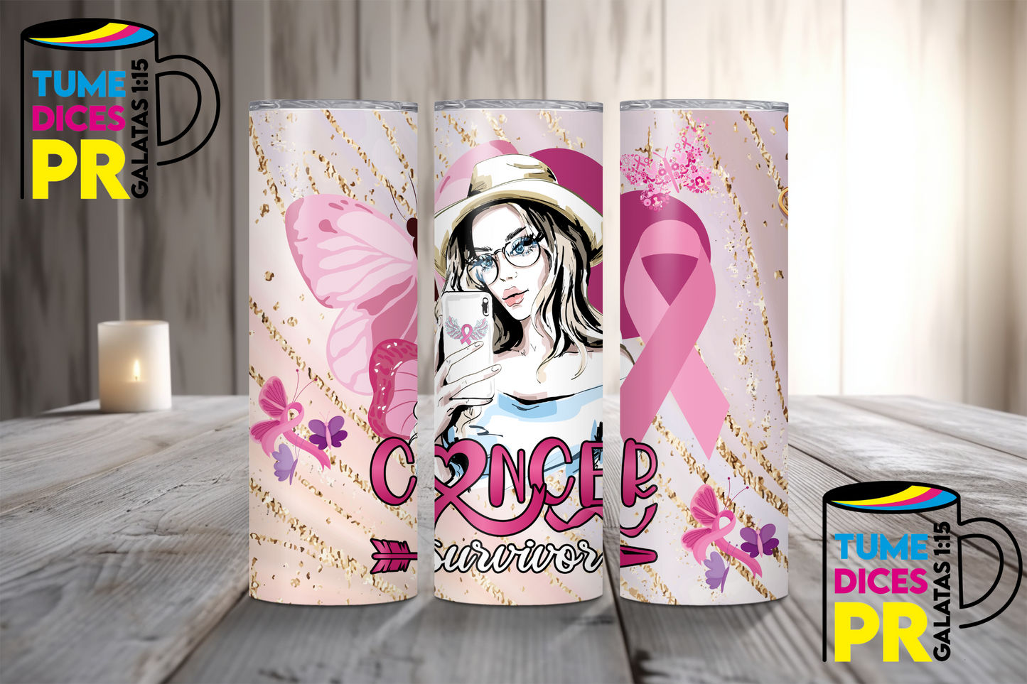 CANCER Skinny Tumbler