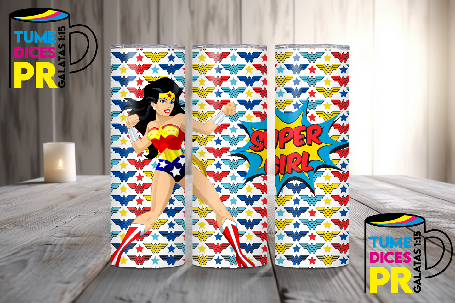 Wonder Woman Skinny Tumbler