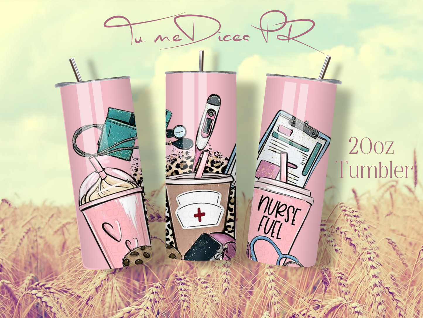 ENFERMER@S Skinny Tumbler