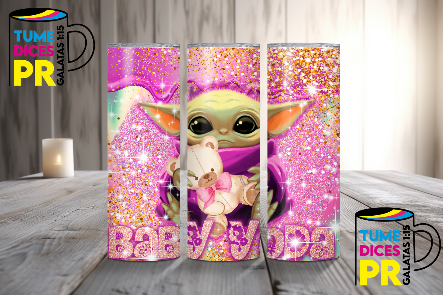 Yoda/Baby Yoda Skinny Tumbler