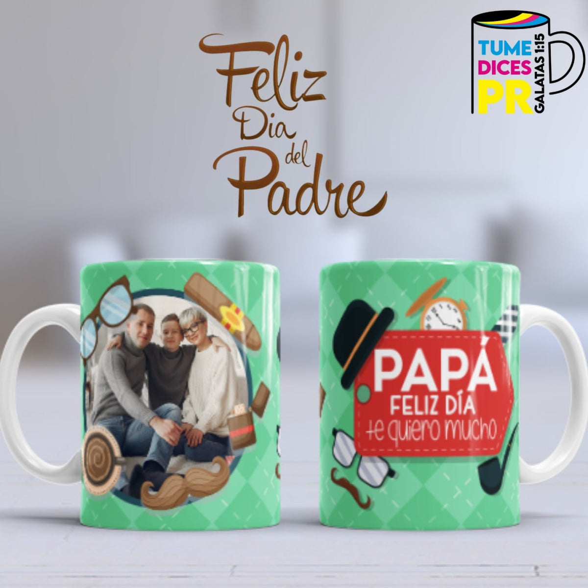Taza Papá 11 oz | Cerámica sublimada | Personalizable