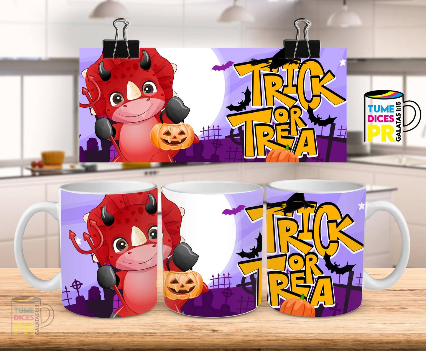 Taza Halloween Animalitos