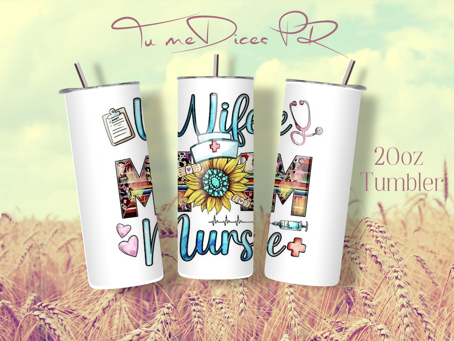ENFERMER@S Skinny Tumbler
