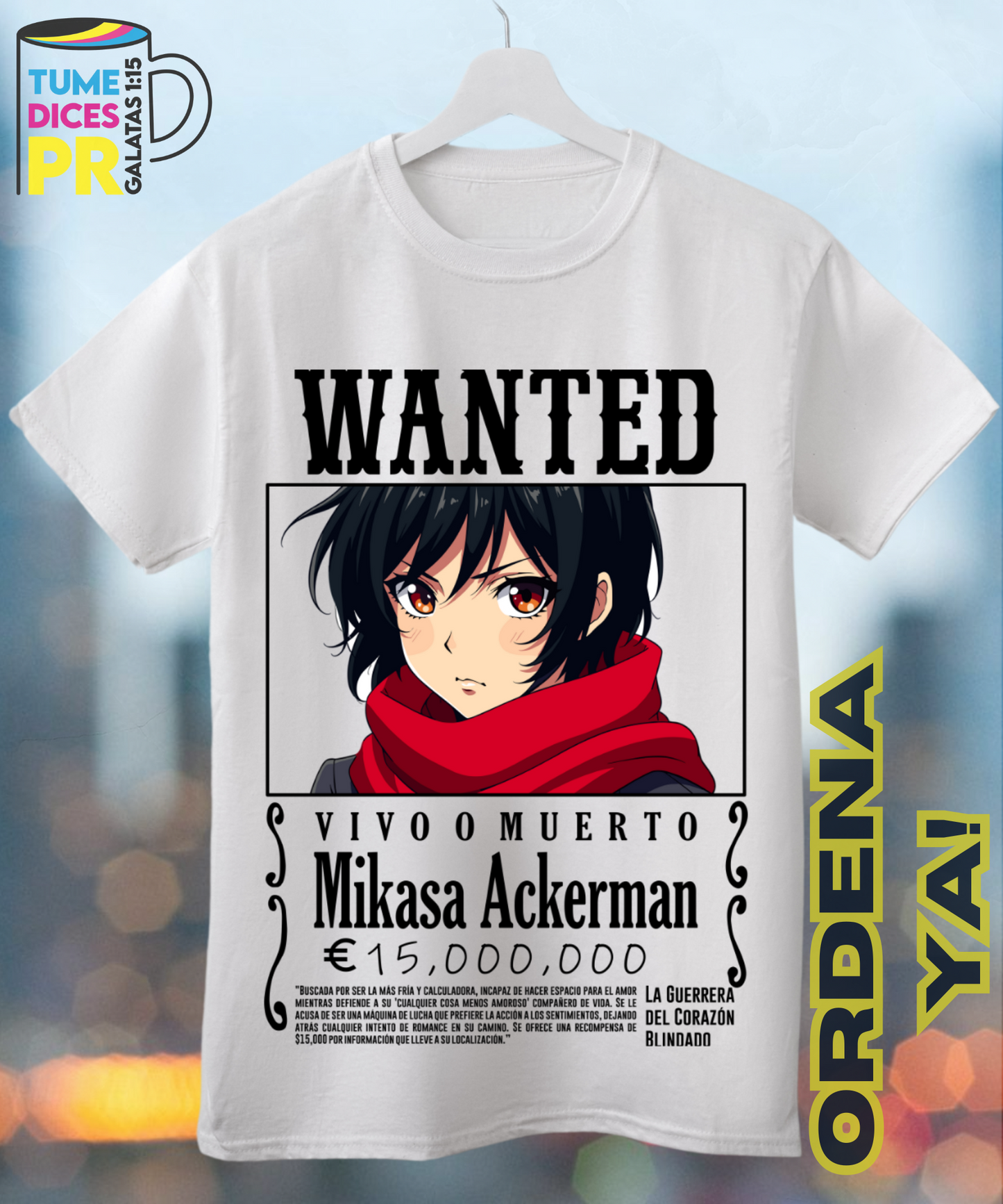 Camiseta WANTED ANIME