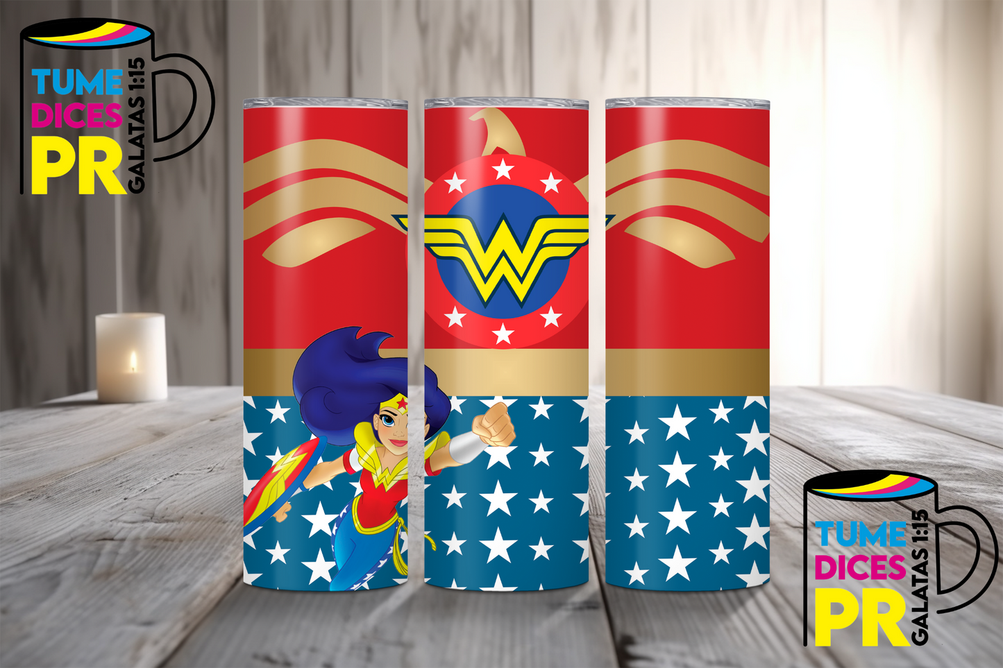 Wonder Woman Skinny Tumbler