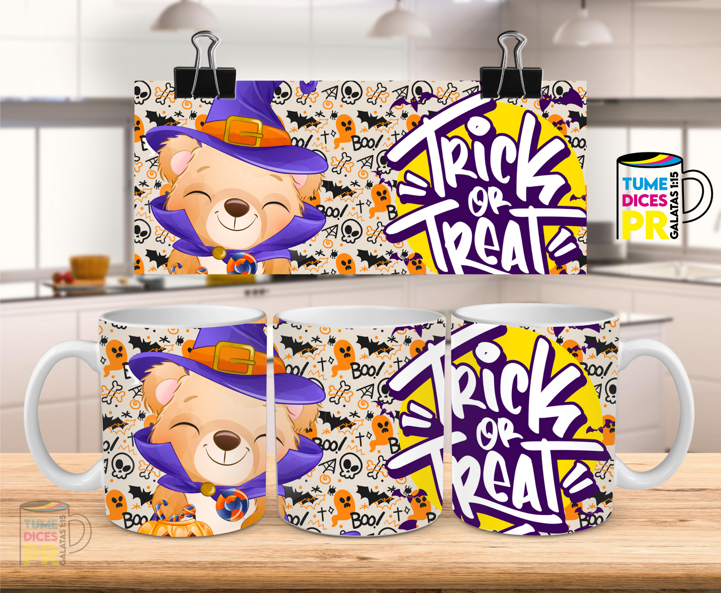 Taza Halloween Animalitos