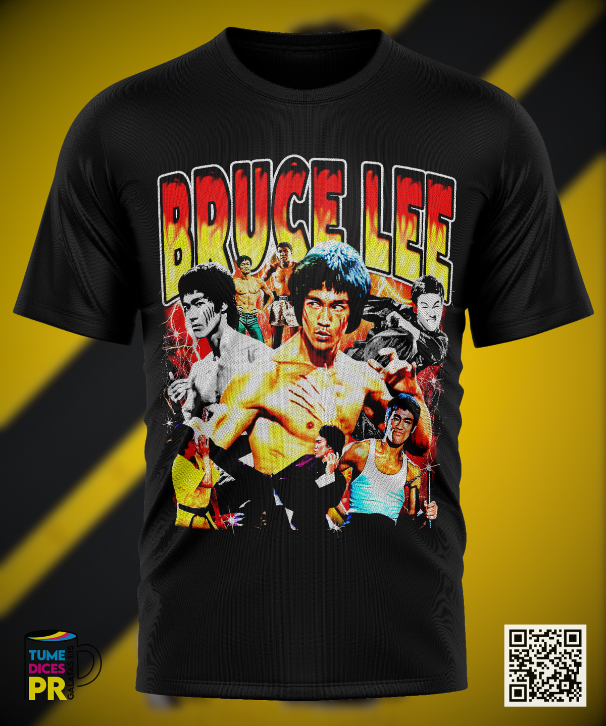 Camiseta BRUCE LEE | Algodón y poliéster | Tallas S–XL