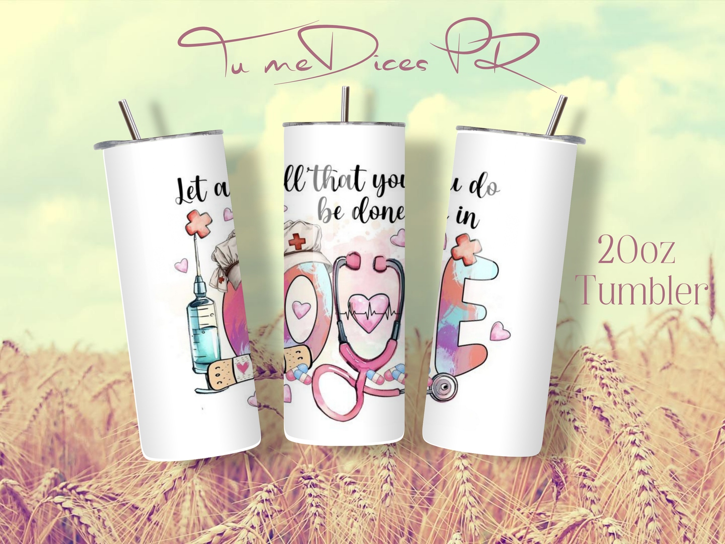 ENFERMER@S Skinny Tumbler