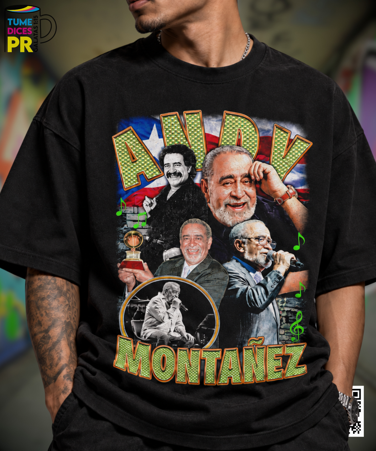 Camiseta ANDY MONTAÑEZ | Algodón y poliéster | Tallas S–XL