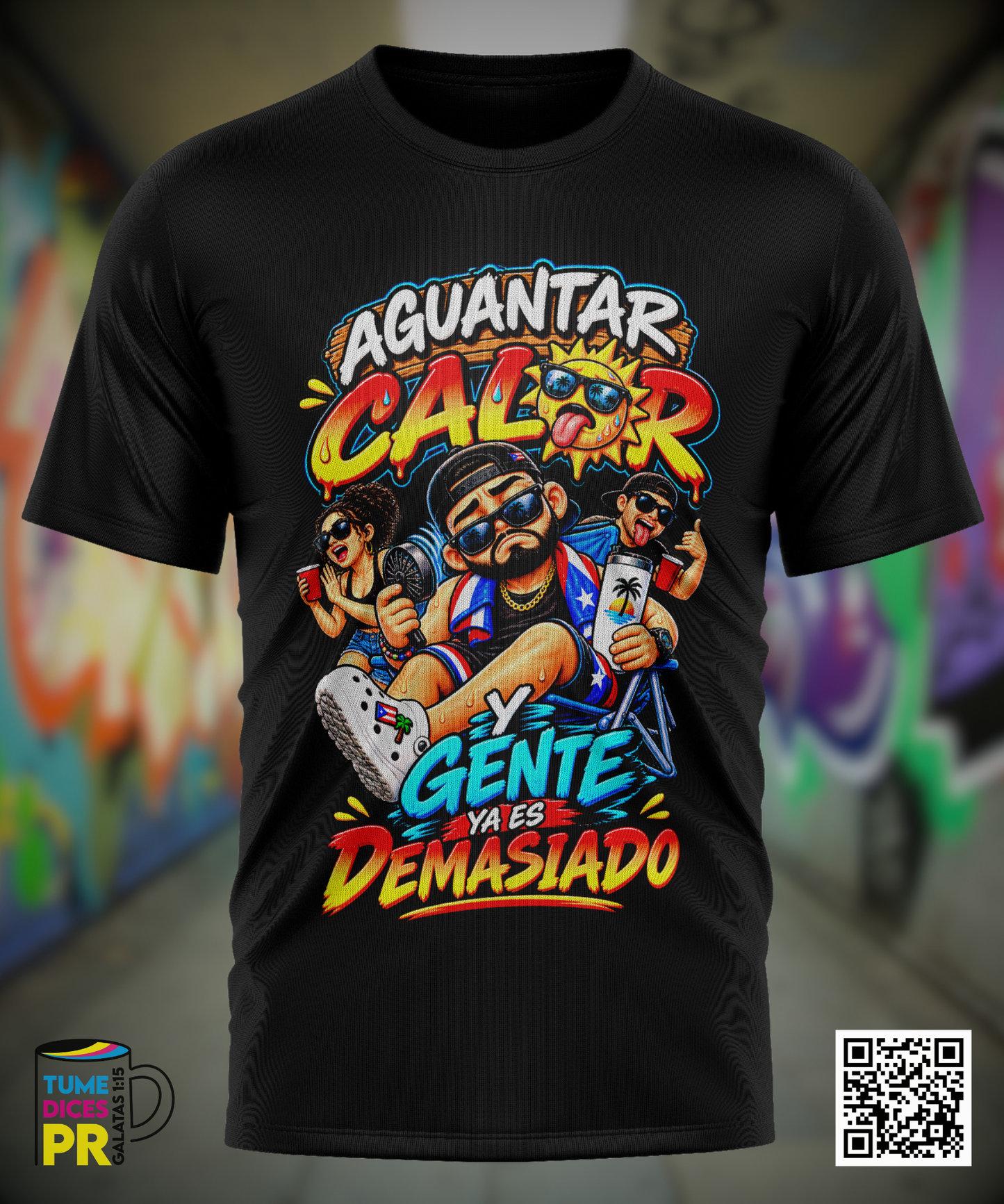 AGUANTAR CALOR Y GENTE Camiseta