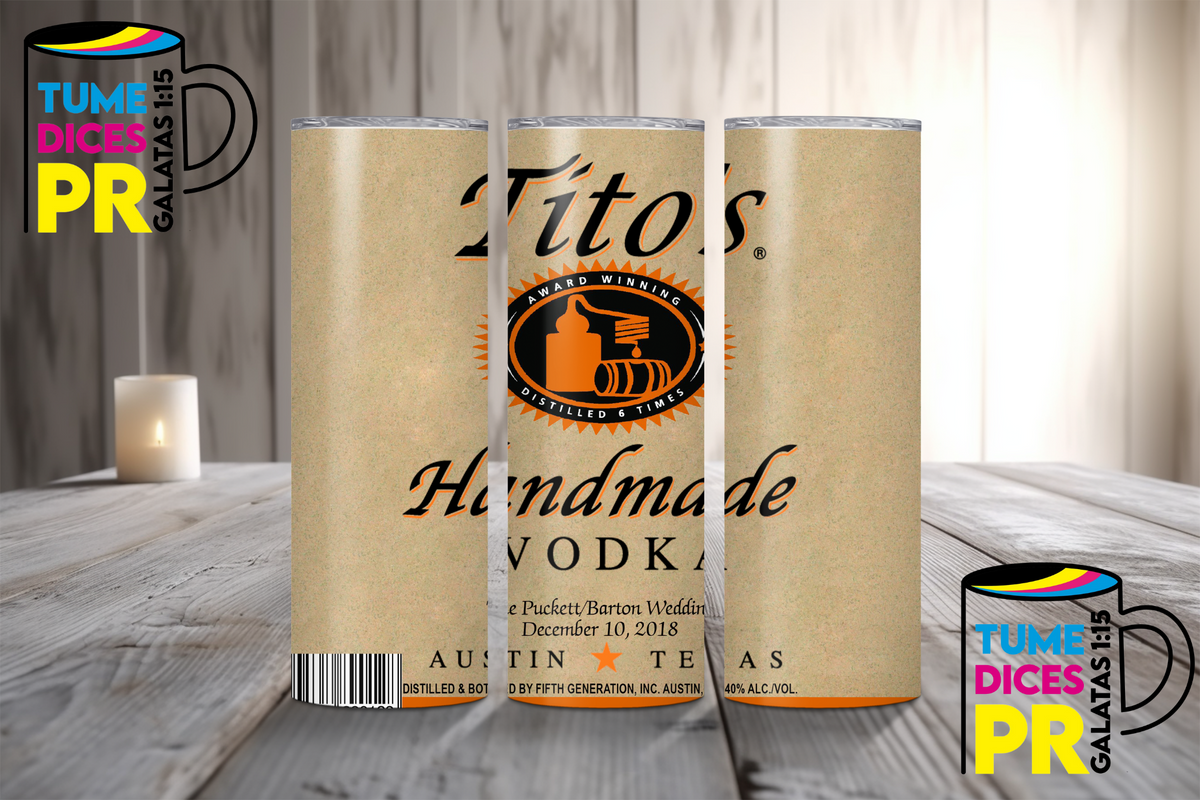 Tumbler Licores Skinny 20 oz | Personalizable | Mantiene frío y calor