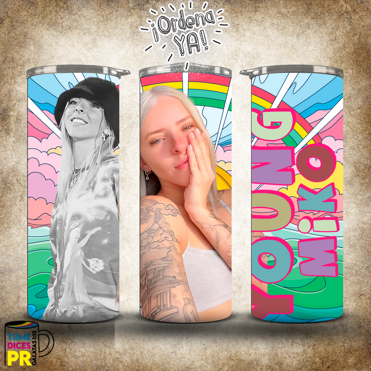 Tumbler Urbano Skinny 20 oz | Personalizable | Mantiene frío y calor