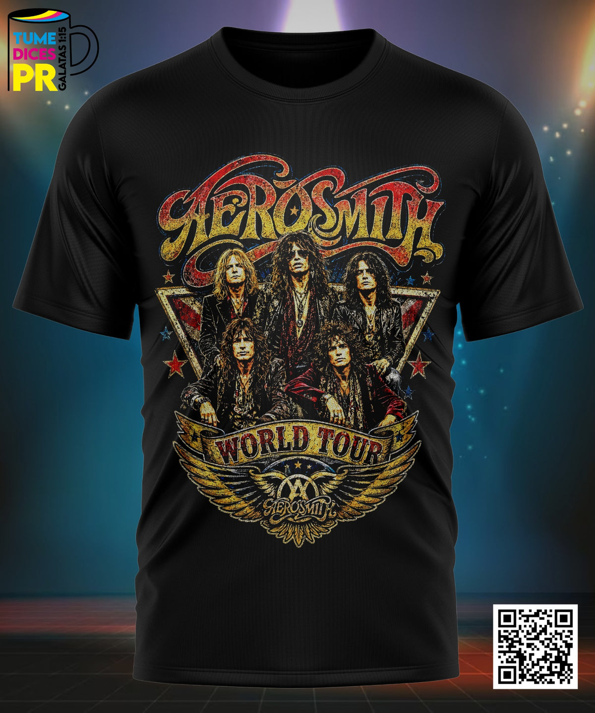 Camiseta AEROSMITH | Algodón y poliéster | Tallas S–XL