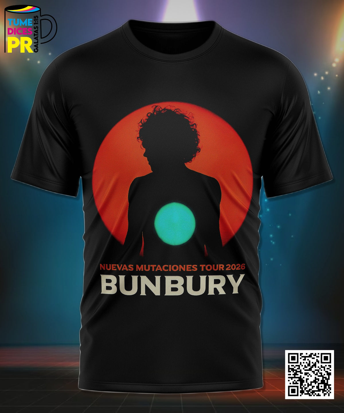 Camiseta ENRIQUE BUNBURY | Algodón y poliéster | Tallas S–XL