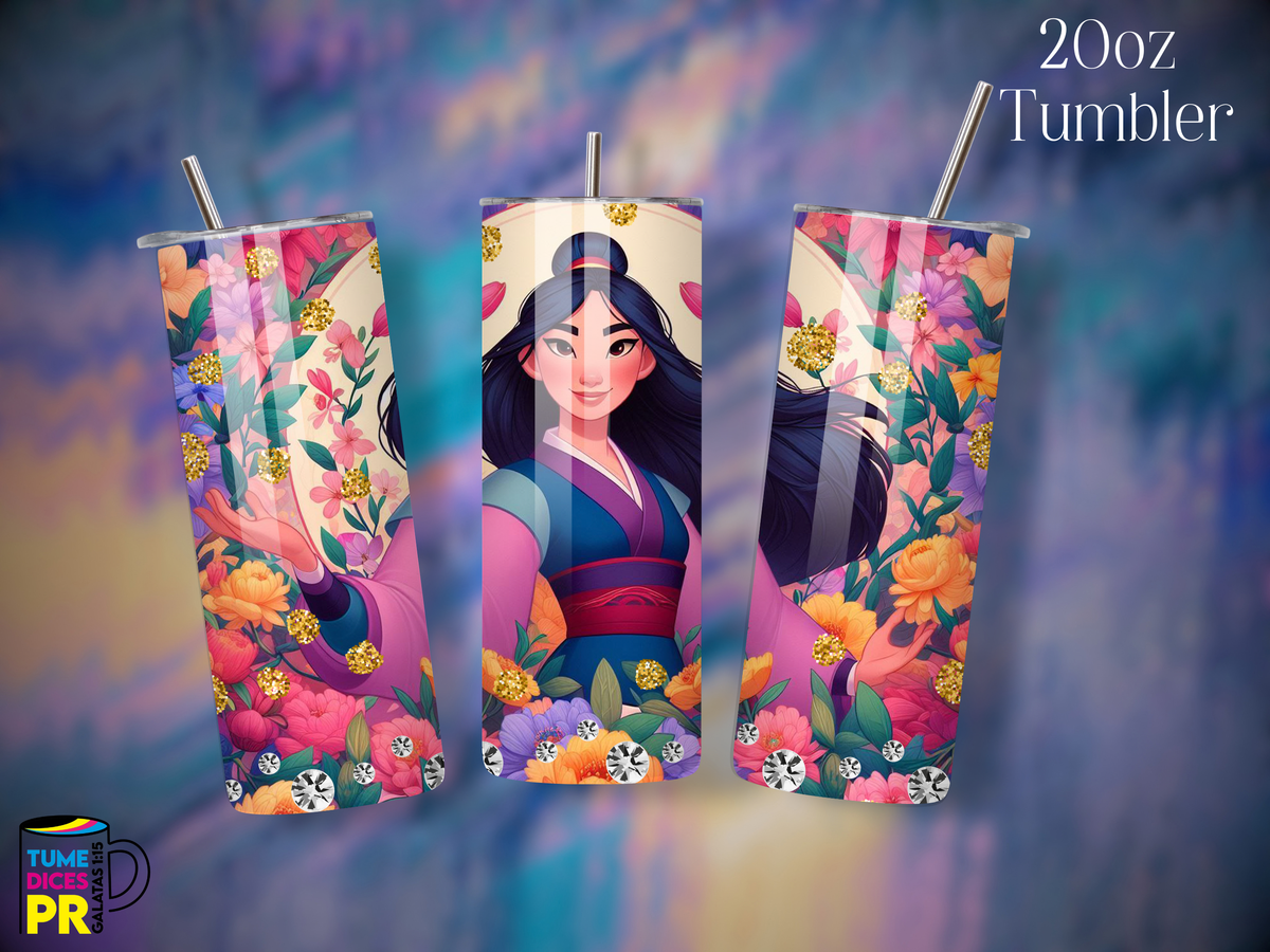 Tumbler Mundo Mágico 3 Skinny 20 oz | Personalizable | Mantiene frío y calor