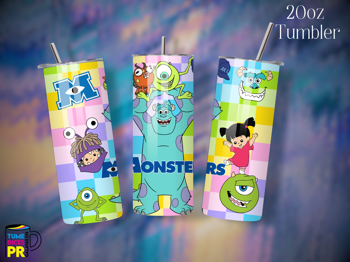 Tumbler Mundo Mágico 3 Skinny 20 oz | Personalizable | Mantiene frío y calor