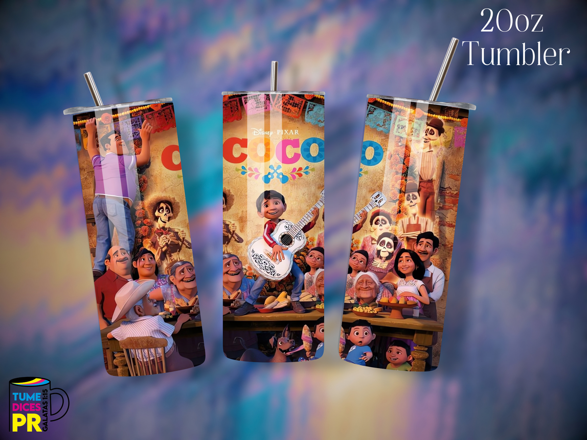 Tumbler Mundo Mágico 3 Skinny 20 oz | Personalizable | Mantiene frío y calor