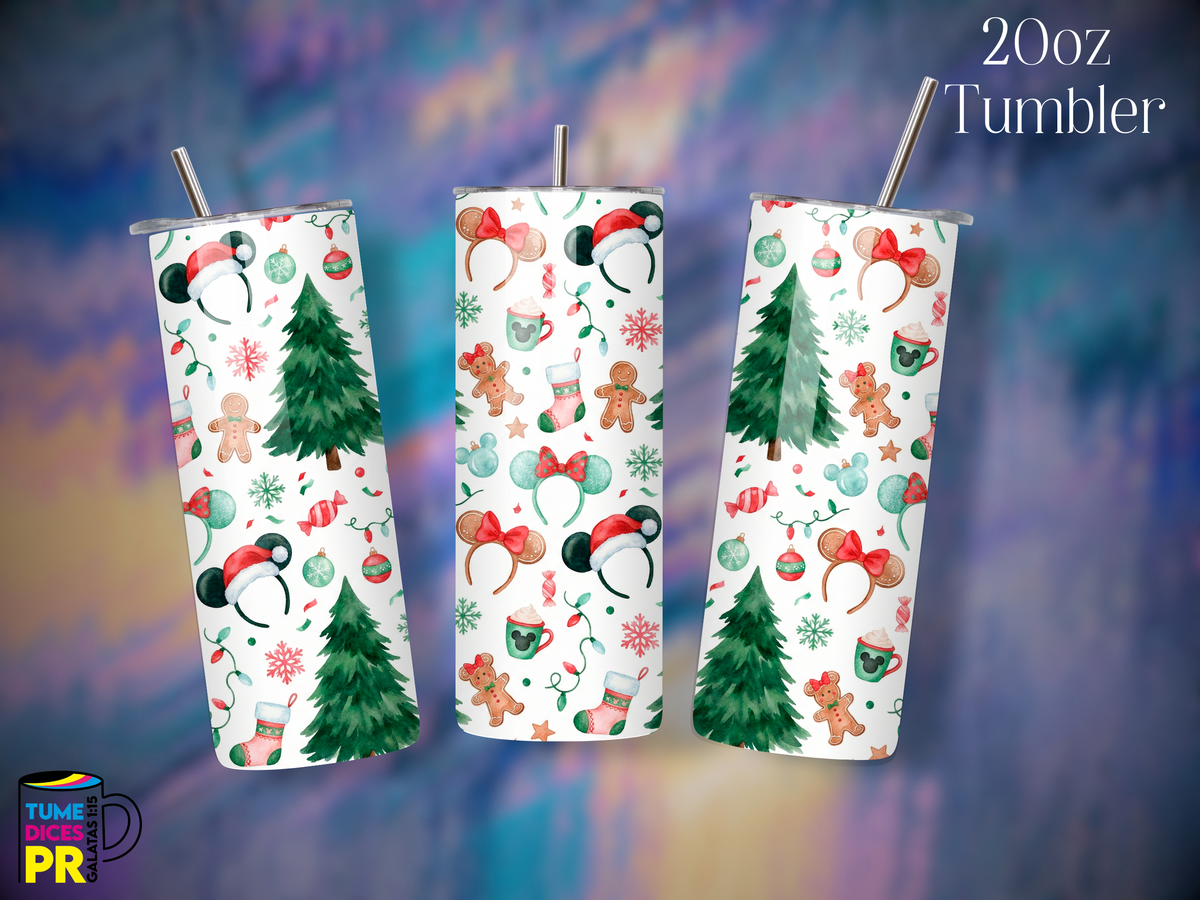 Tumbler Mundo Mágico 3 Skinny 20 oz | Personalizable | Mantiene frío y calor