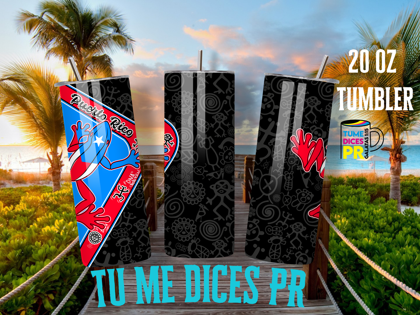 PUERTO RICO 3 Skinny Tumbler