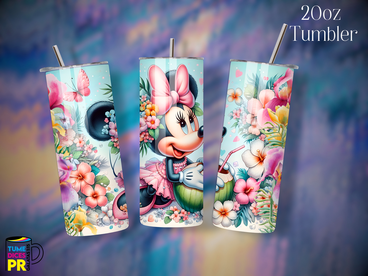 Tumbler Mundo Mágico 3 Skinny 20 oz | Personalizable | Mantiene frío y calor