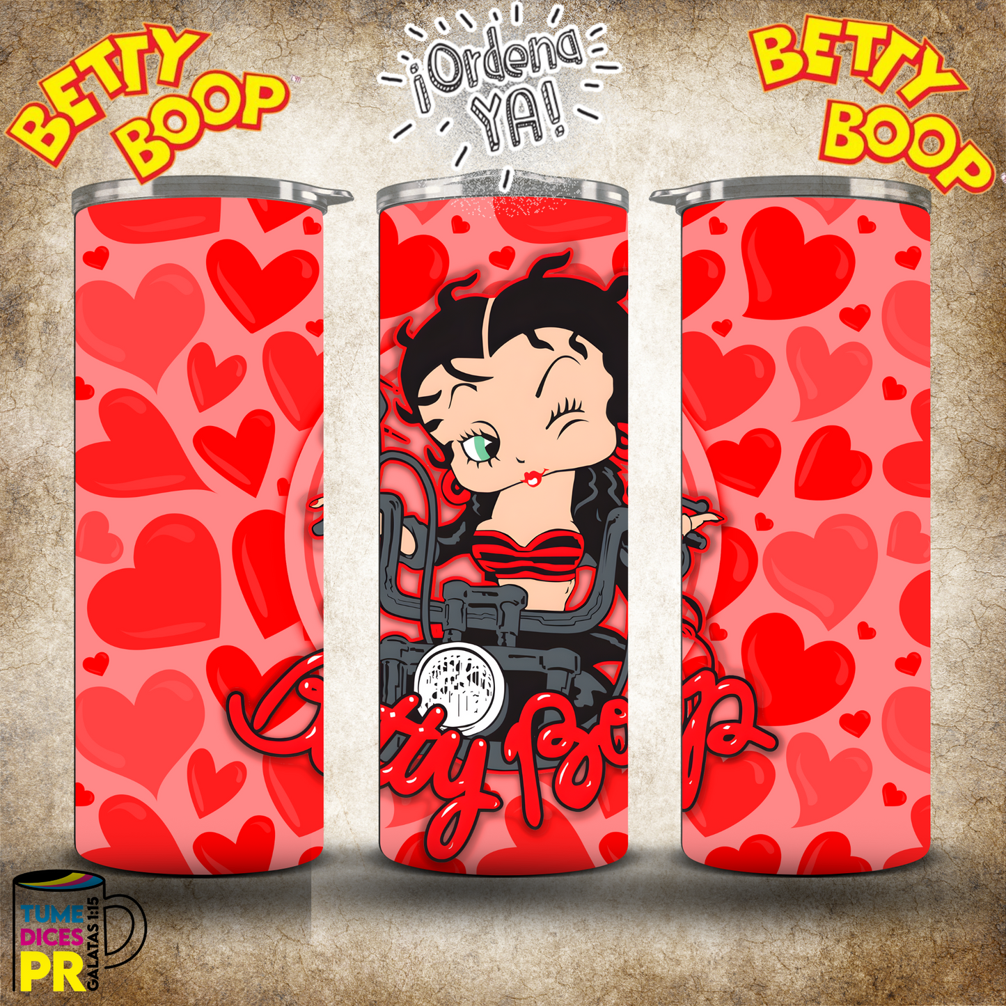 BETTY BOOP Skinny Tumbler
