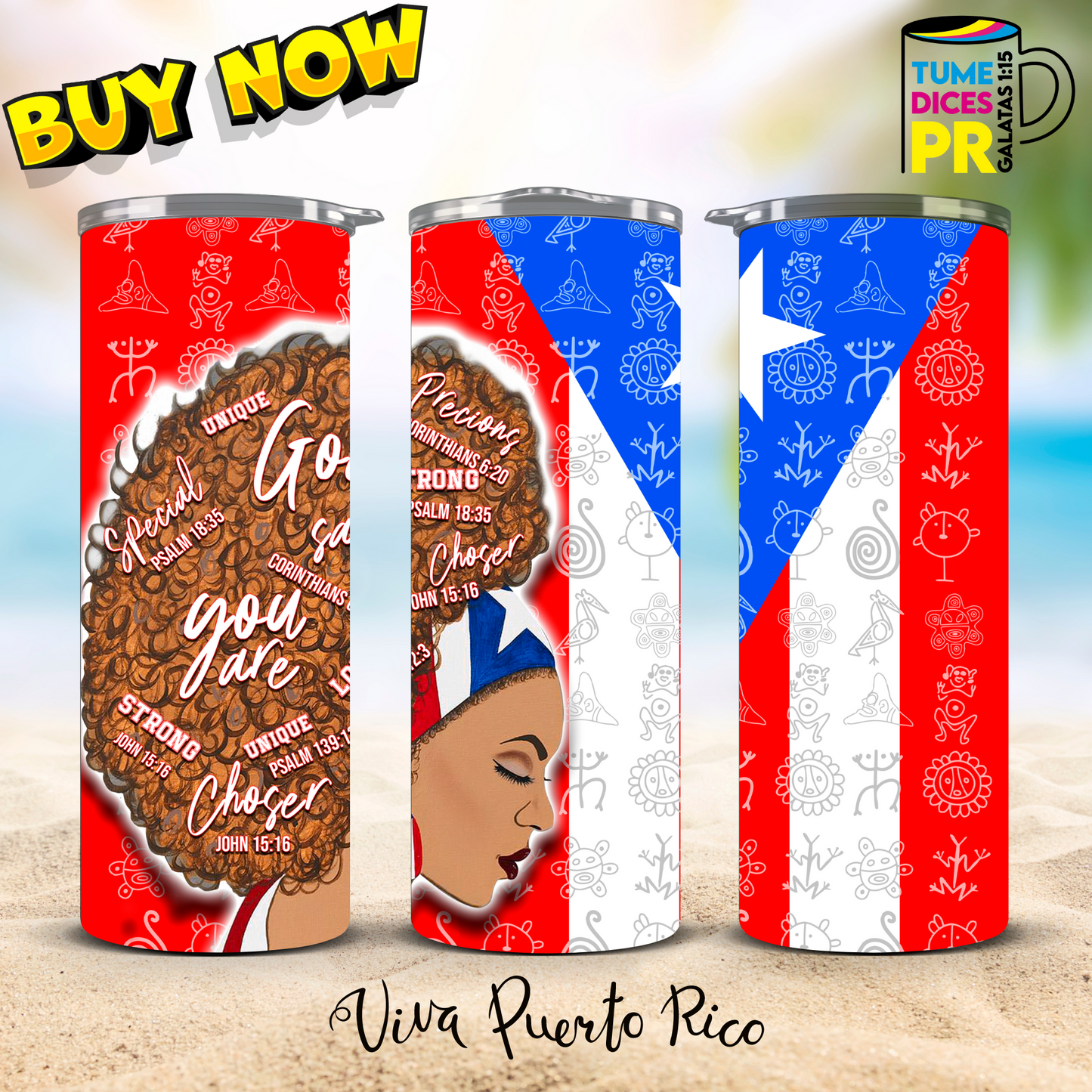 PUERTO RICO Skinny Tumbler