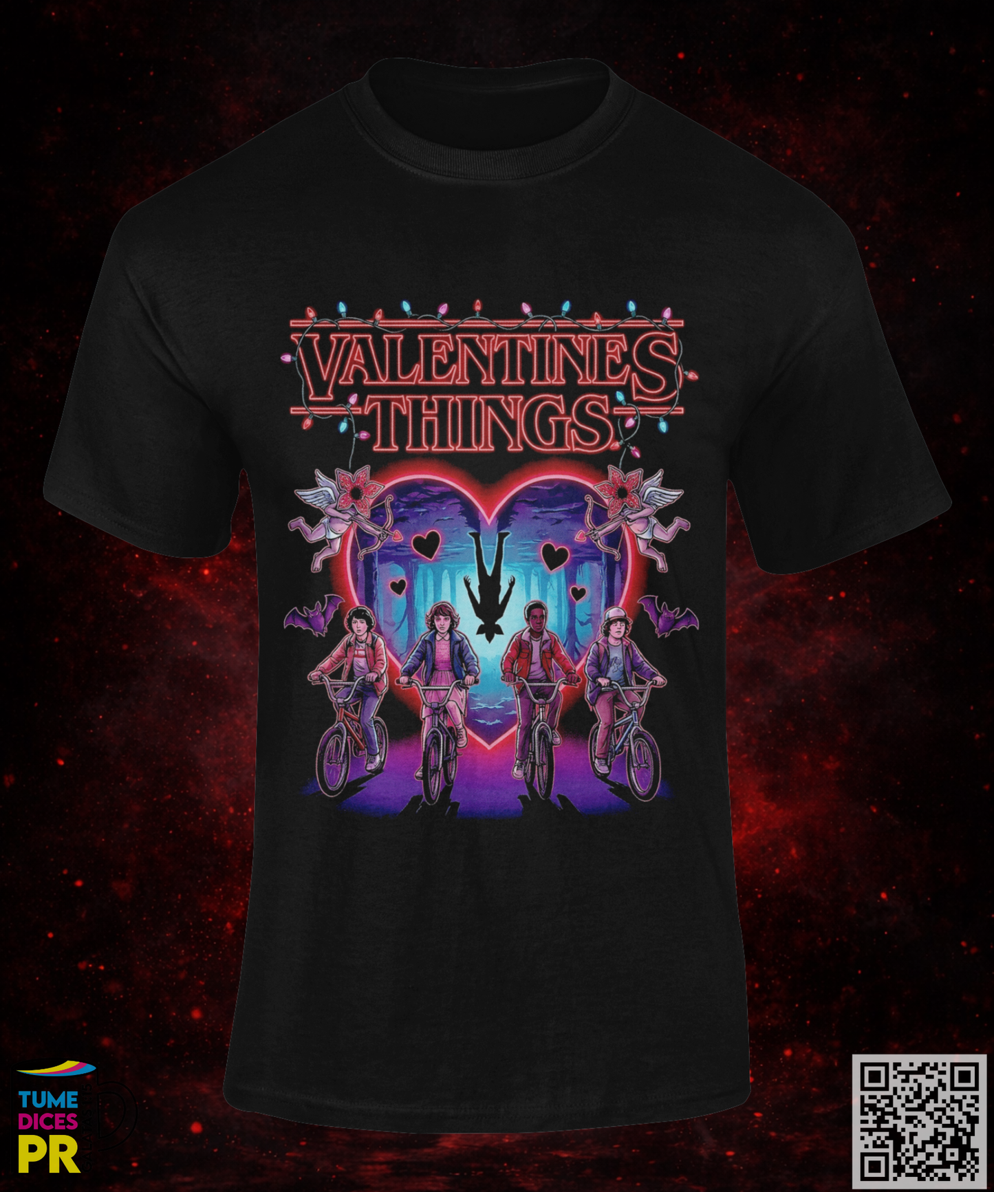 STRANGER THINGS SAN VALENTIN Camisetas