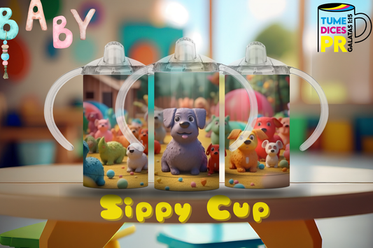 Sippy Cup Perritos 12 oz | Acero inoxidable | Con sorbeto