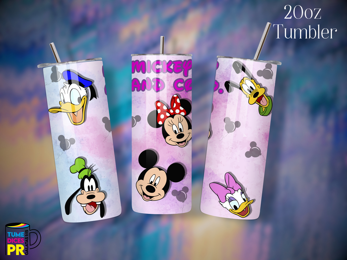 Tumbler Mundo Mágico 3 Skinny 20 oz | Personalizable | Mantiene frío y calor