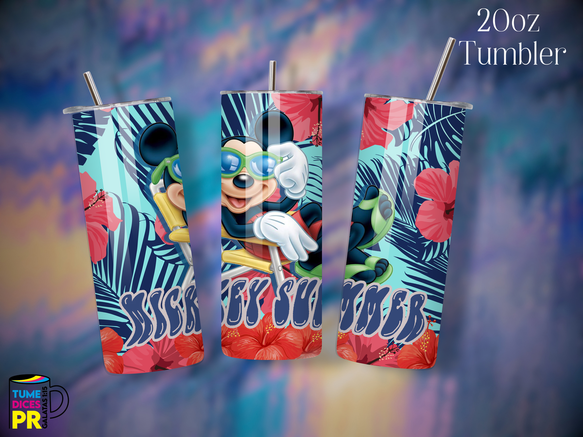 Tumbler Mundo Mágico 3 Skinny 20 oz | Personalizable | Mantiene frío y calor