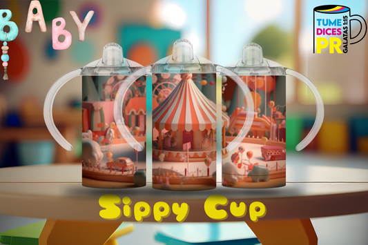 Sippy Cup Circo 12 oz | Acero inoxidable | Con sorbeto