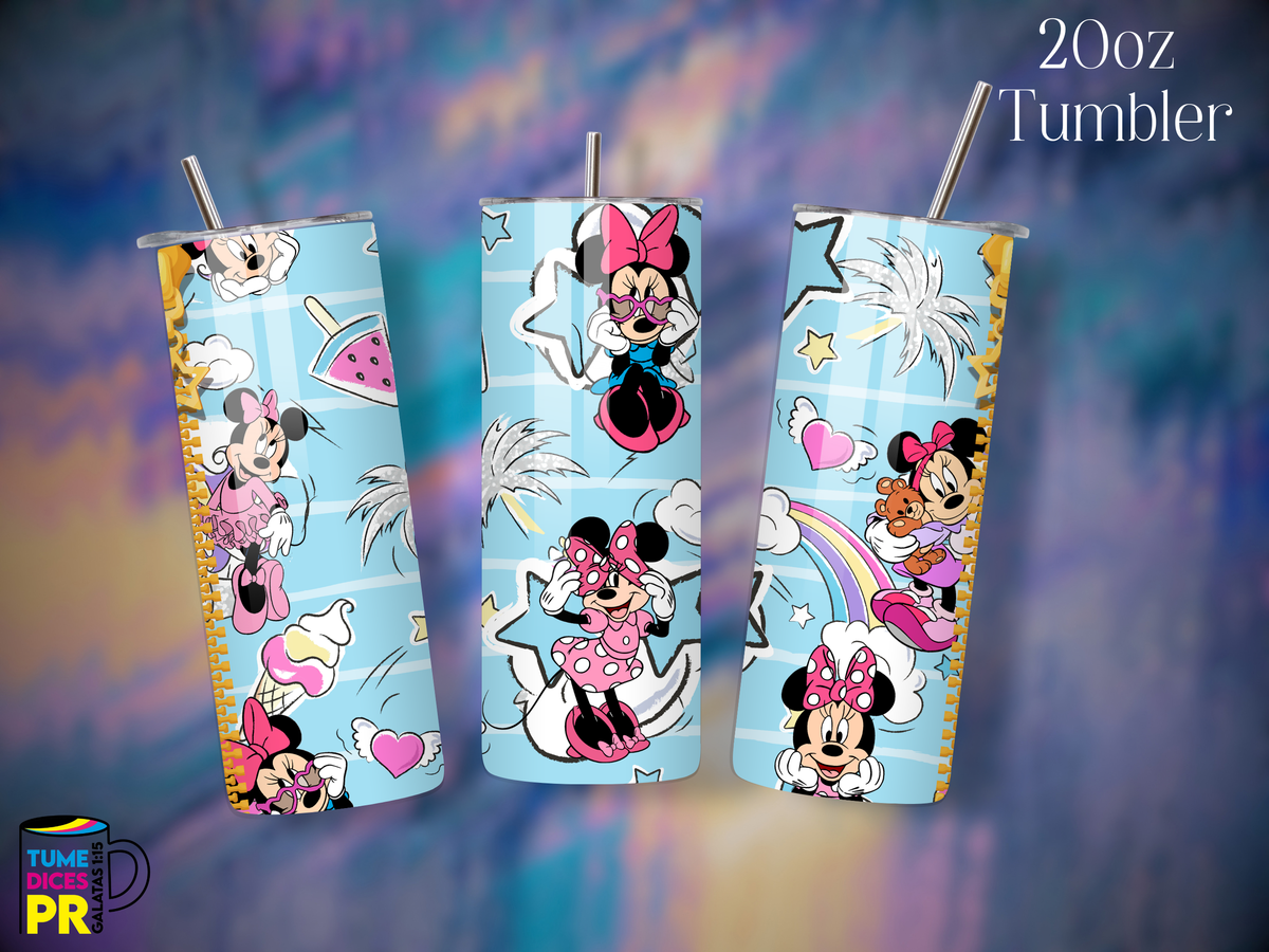 Tumbler Mundo Mágico 3 Skinny 20 oz | Personalizable | Mantiene frío y calor