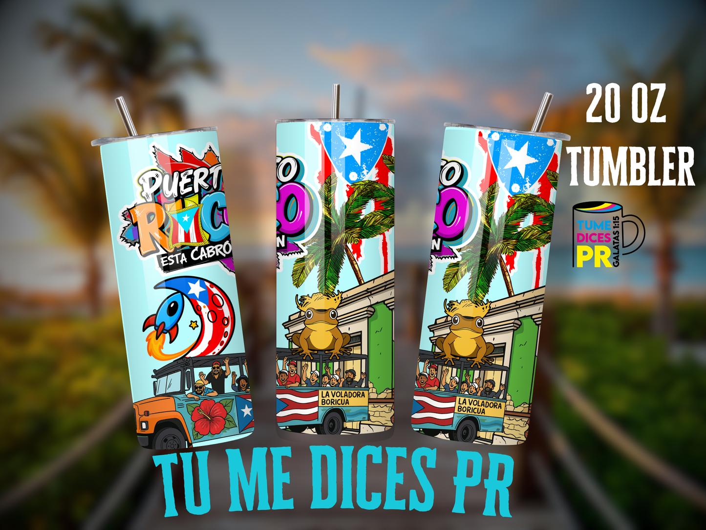 PUERTO RICO 3 Skinny Tumbler