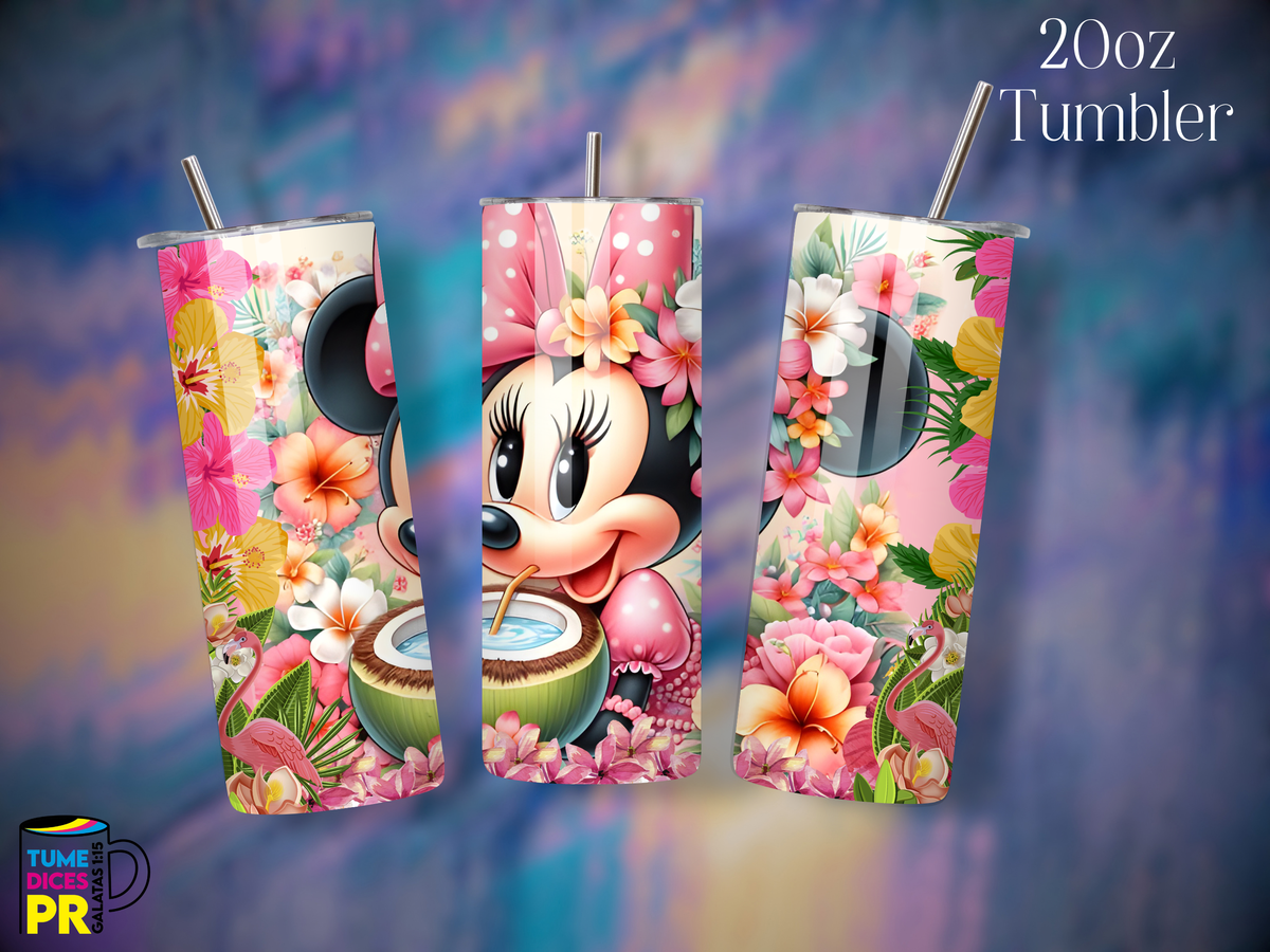 Tumbler Mundo Mágico 3 Skinny 20 oz | Personalizable | Mantiene frío y calor