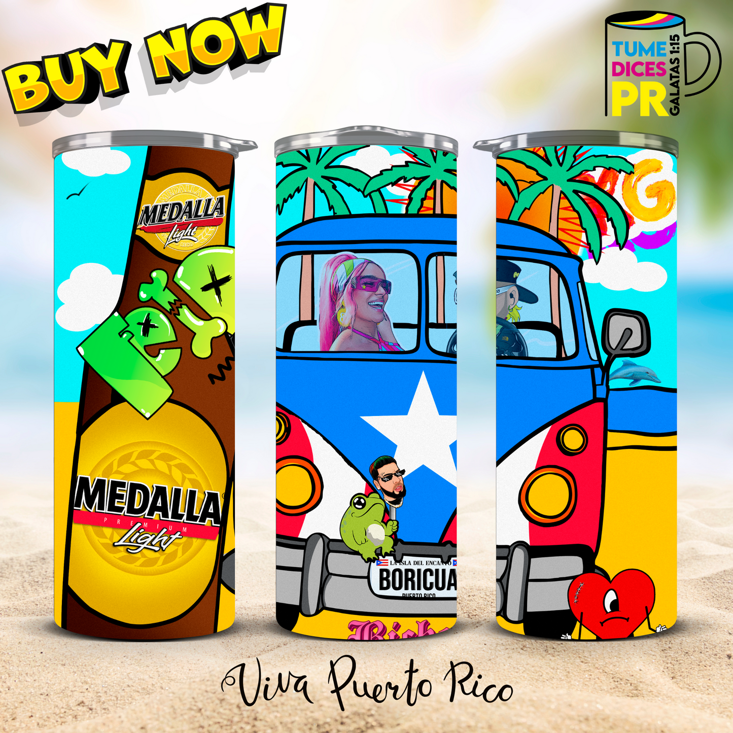 PUERTO RICO Skinny Tumbler