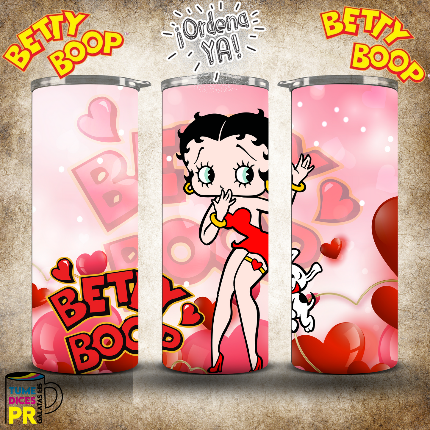 BETTY BOOP Skinny Tumbler